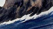Aquarellbild Leuchtturm Fastnet Rock